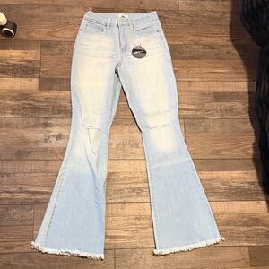 Chic Light Blue Boot Cut Jeans